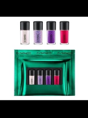 MAC Cosmetics Mini Glitter Eyeshadow Set - Pearl, Lavender, Violet, Fuchsia